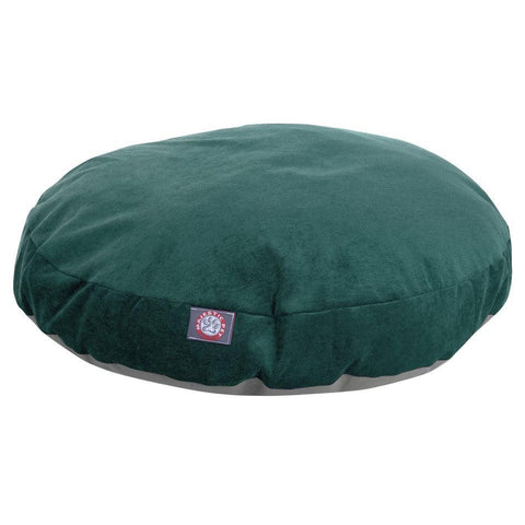 Villa Round Plush Dog Bed – Durable Upholstery Fabric | Made in USA Majestic Pet 