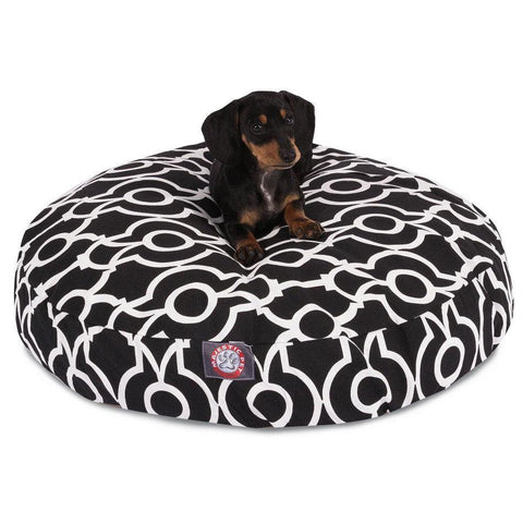 Athens Round Plush Dog Bed – Soft High-Loft Fiber Fill – Made in USA Majestic Pet 