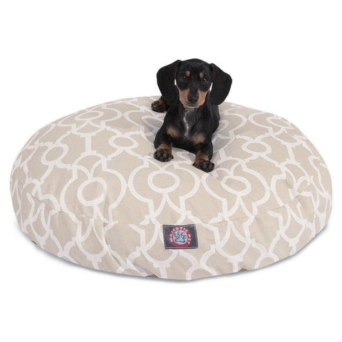 Athens Round Plush Dog Bed – Soft High-Loft Fiber Fill – Made in USA Majestic Pet 