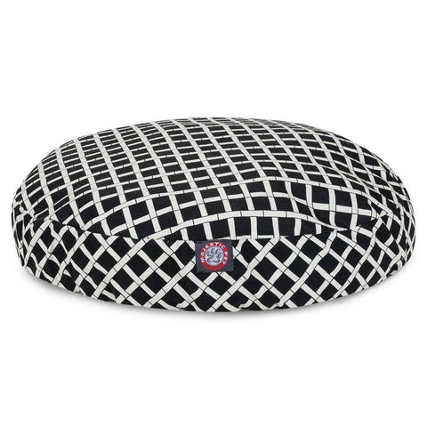 Round Bamboo Dog Bed Cushion – Removable Zipper Cover | Made in USA Majestic Pet 