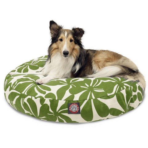 Plantation Round Dog Bed – Plush Polyester Fiber Fill – Made in USA Majestic Pet 