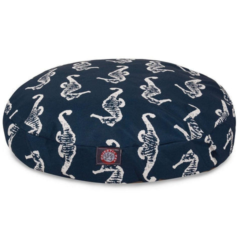 Sea Horse Pattern Round Dog Bed – Plush Comfort – Majestic Pet | Made in USA Majestic Pet 