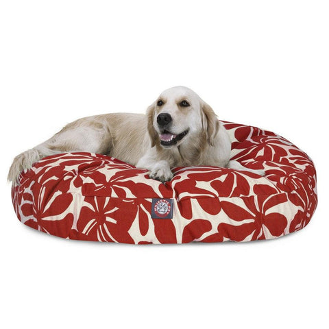 Plantation Round Dog Bed – Plush Polyester Fiber Fill – Made in USA Majestic Pet 