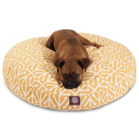 Aruba Round Dog Bed – Removable Cover – Machine Washable | Made in USA Majestic Pet 