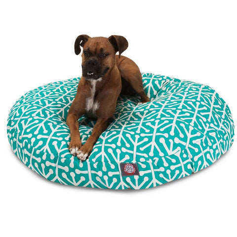 Aruba Round Dog Bed – Removable Cover – Machine Washable | Made in USA Majestic Pet 