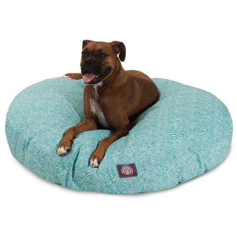 Southwest Pattern Round Dog Bed – Durable Zippered Cover | Made in USA Majestic Pet 