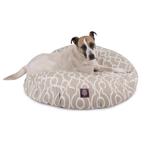 Athens Round Plush Dog Bed – Soft High-Loft Fiber Fill – Made in USA Majestic Pet 