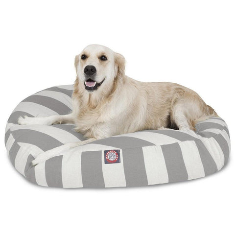Vertical Stripe Round Dog Bed – Durable Zippered Cover – Majestic Pet | Made in USA Majestic Pet 