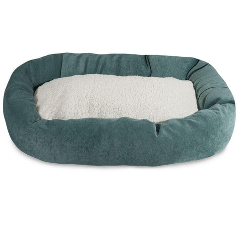 Villa Sherpa Bagel Dog Bed – Plush Sherpa Comfort – Durable Polyester Micro-Velvet | Made in USA Majestic Pet 