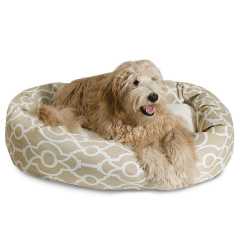 Athens Sherpa Bagel Dog Bed – Cozy Plush Support – Made in USA Majestic Pet 