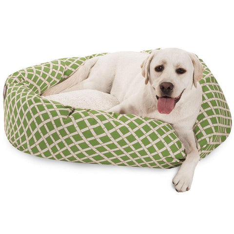Bamboo Sherpa Dog Bed – Cozy Outdoor-Resistant Plush Lounge | Made in USA Majestic Pet 