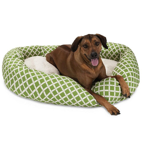 Bamboo Sherpa Dog Bed – Cozy Outdoor-Resistant Plush Lounge | Made in USA Majestic Pet 