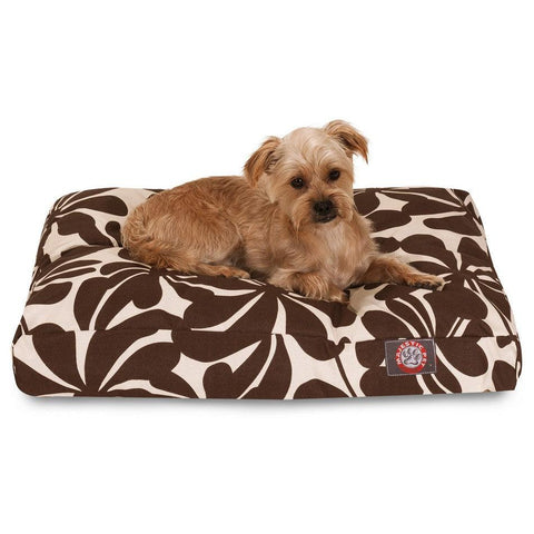 Plantation Rectangle Dog Bed – Durable Floral Print – Handmade Pet Cushion | Made in USA Majestic Pet 