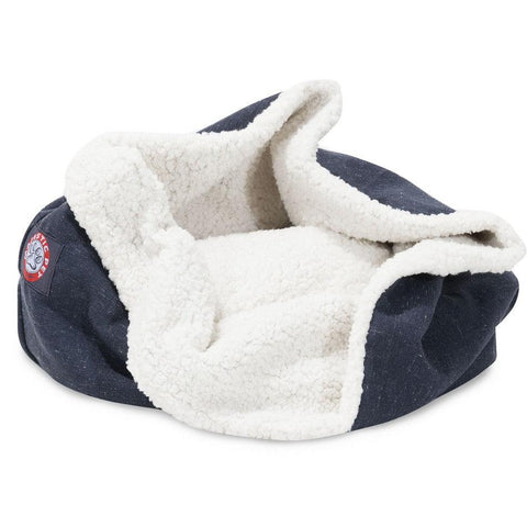 Wales Burrow Cozy Cat Bed – Plush Sherpa Lining – Majestic Pet | Made in USA Majestic Pet 