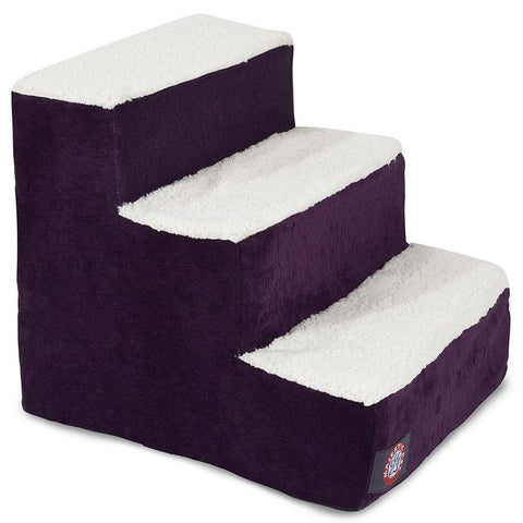 Villa 3 Step Pet Stairs – Soft Foam Steps for Small Dogs and Cats | Made in USA Majestic Pet 