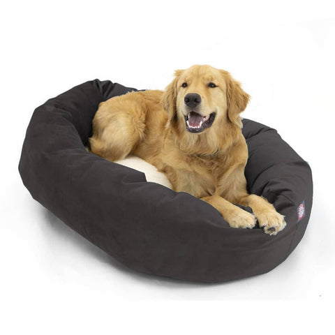Orthopedic Velvet Sherpa Dog Bed – Cozy Plush Pet Lounger | Made in USA Majestic Pet 