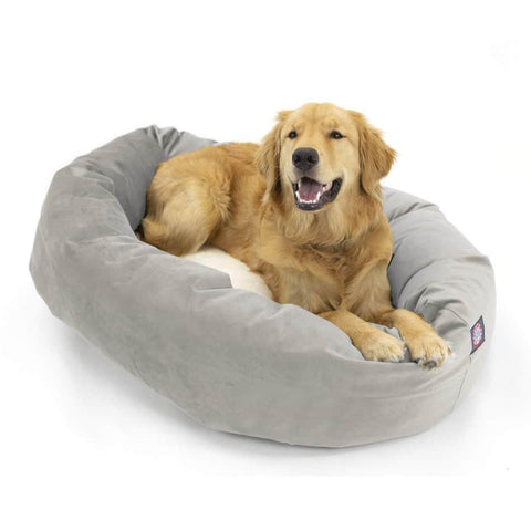 Orthopedic Velvet Sherpa Dog Bed – Cozy Plush Pet Lounger | Made in USA Majestic Pet 