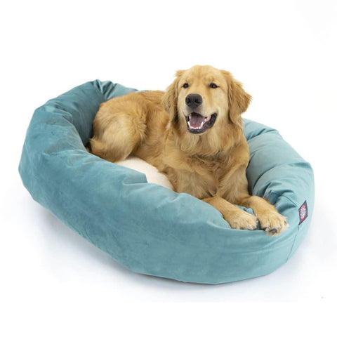 Orthopedic Velvet Sherpa Dog Bed – Cozy Plush Pet Lounger | Made in USA Majestic Pet 