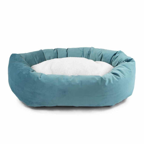 Orthopedic Velvet Sherpa Dog Bed – Cozy Plush Pet Lounger | Made in USA Majestic Pet 