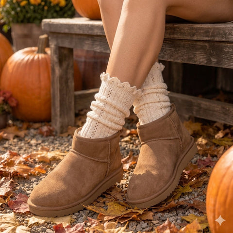 Handcrafted Cable Knit Boot Socks | Natural Beige With Lace Top – Soft Cotton Blend | Made in USA Catherine Cole  socks