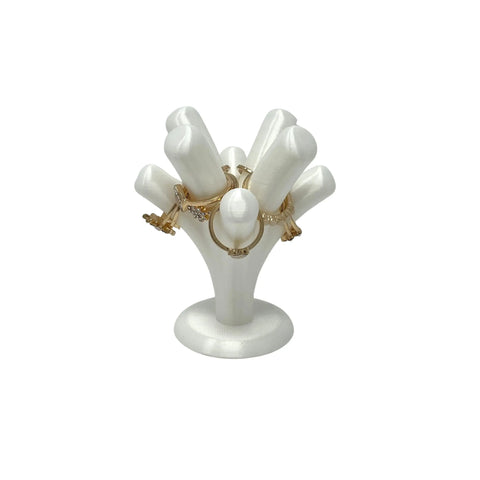 8-Branch Pink Jewelry Ring Display Stand – Made in USA Organizer Chatelet Manufacturing 