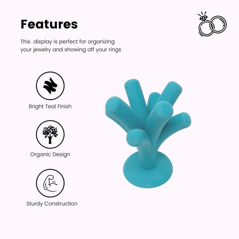 8-Branch Pink Jewelry Ring Display Stand – Made in USA Organizer Chatelet Manufacturing 