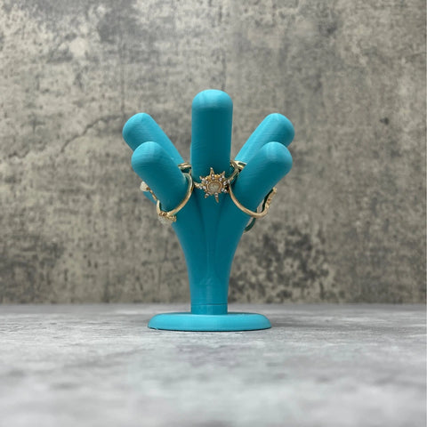 8-Branch Pink Jewelry Ring Display Stand – Made in USA Organizer Chatelet Manufacturing 