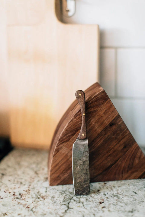 8 Inch Handmade Wood Cheese Board With 7.5 Inch Hand-Forged Knife – Food Grade Finish | Made In USA Millstream Home  Kitchen + Dining