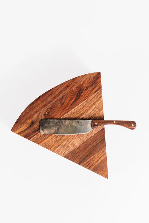 8 Inch Handmade Wood Cheese Board With 7.5 Inch Hand-Forged Knife – Food Grade Finish | Made In USA Millstream Home  Kitchen + Dining