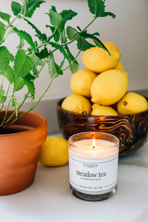 8 oz Handcrafted Soy Meadow Tea Candle – American Made Home Fragrance | Millstream Home USA Millstream Home  Homegoods