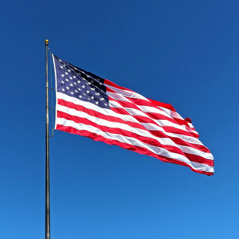 80 Foot Commercial-Grade Tapered Aluminum Flagpole – Internal Halyard – Heavy-Duty Build | Made in USA Freedom Flag and Pole 