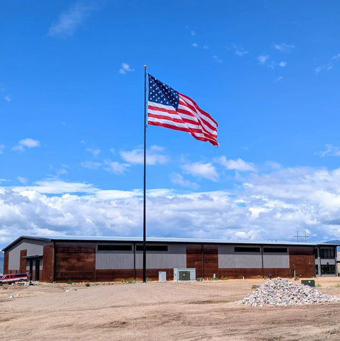 80 Foot Commercial-Grade Tapered Aluminum Flagpole – Internal Halyard – Heavy-Duty Build | Made in USA Freedom Flag and Pole 