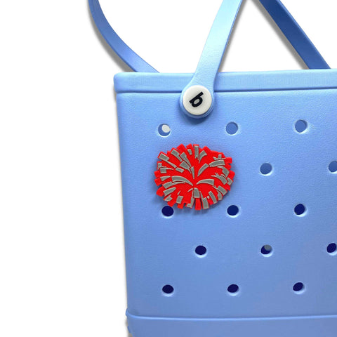 Cheerleading Pom Pom Bag Charm – Decorative Accessory for Bogg Bags | Made in USA Chatelet Manufacturing 