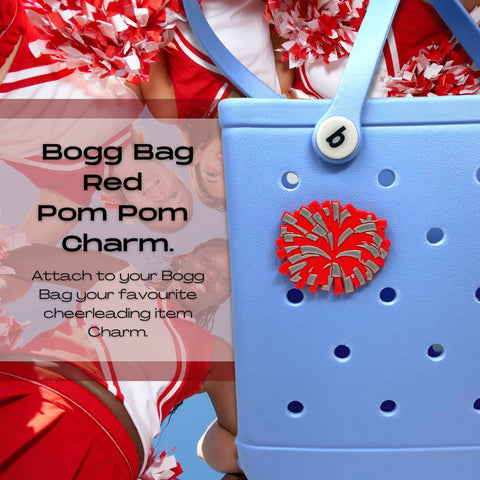 Cheerleading Pom Pom Bag Charm – Decorative Accessory for Bogg Bags | Made in USA Chatelet Manufacturing 