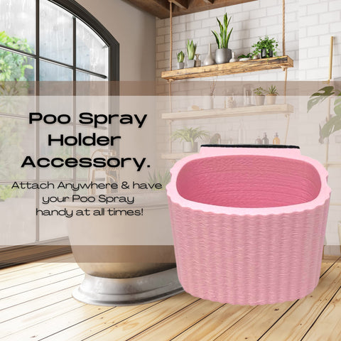 Poo Spray Holder for 2 Oz Bottles – Adhesive Bathroom Organizer | Made in USA Chatelet Manufacturing 
