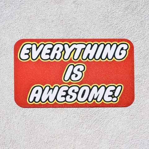 Inspirational Everything Is Awesome Wall Plaque – Vibrant Red Decor | Made in USA Chatelet Manufacturing 