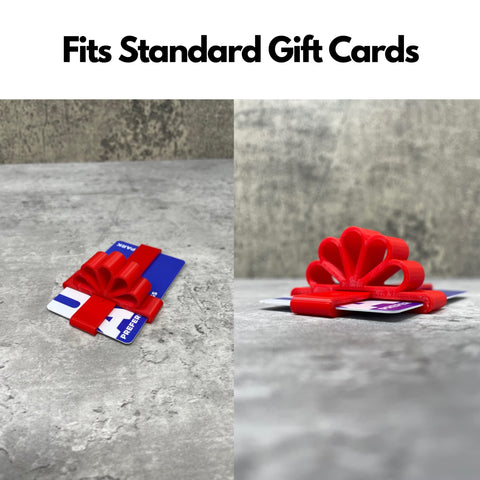Gift Card Red Bow Wrapper - Add Some Flare to Your Gifts This Holiday Season - Holds Standard Gift Cards Chatelet Manufacturing 