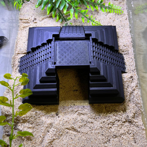 Hermit Crab Aztec Pyramid Decor & Pool | Hermit Crab Cage Decorative Accessories | Made in USA Chatelet Manufacturing 