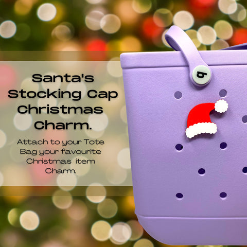 Christmas Candy Cane Tote Bag Charm – Festive Holiday Accessory | Made in USA Chatelet Manufacturing 