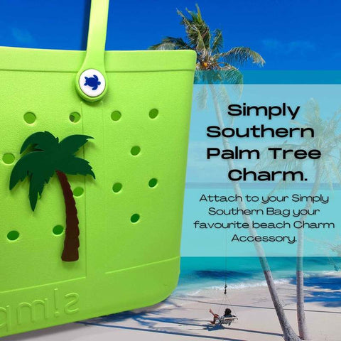 Palm Tree Beach Charm Accessories – Simply Southern Bag Clip – Made in USA Chatelet Manufacturing 