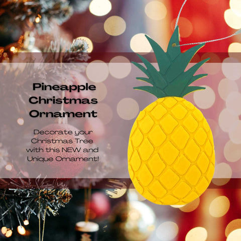 Tropical Pineapple Christmas Ornament – 3D Printed Holiday Decor | Made in USA Chatelet Manufacturing 