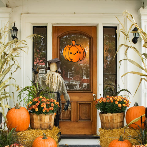 Kawaii Halloween Jack-O-Lantern Wall Decor – Cute Pumpkin Sign | Made in USA Chatelet Manufacturing 