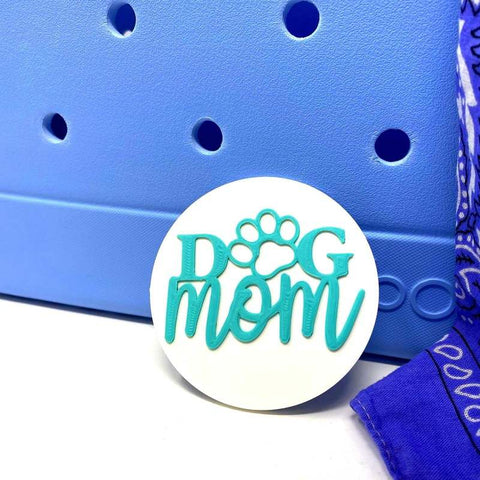Dog Mom Tote Bag Charm – Decorative Accessory for Bogg Bags | Made in USA Chatelet Manufacturing 