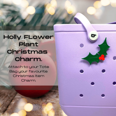 Christmas Candy Cane Tote Bag Charm – Festive Holiday Accessory | Made in USA Chatelet Manufacturing 