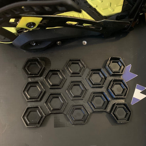 Hexagon Snowboard Stomp Pad – Enhanced Traction Grip – Durable Design | Made in USA Chatelet Manufacturing 