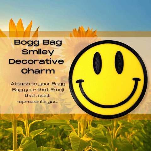 Smiley Emoji Bag Charm – Decorative Accessory for Bogg and Tote Bags | Made in USA Chatelet Manufacturing 