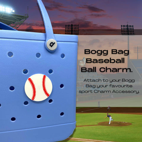 Baseball Sport Charm for Bogg Bags – Durable Tote Bag Accessory | Made in USA Chatelet Manufacturing 