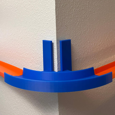 Corner Wall Mount Track for Hot Wheels – 90 Degree Turn with Removable Adhesive | Made in USA Chatelet Manufacturing 