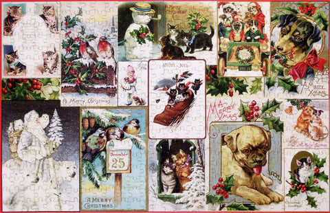 Victorian Christmas Friends, Wooden Puzzle, 510 Pcs Perplexing Puzzles  Jigsaw Puzzles