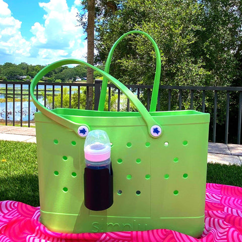 Can Drink and Water Bottle Holder Charm – Tote Bag Accessory for Bogg Bags | Made in USA Chatelet Manufacturing 